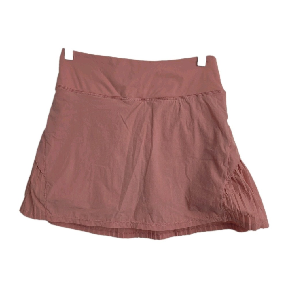 Lululemon Skirt w/ Built In Shorts Women's Size 2 Pink Pleated Waistband‎ Pocket